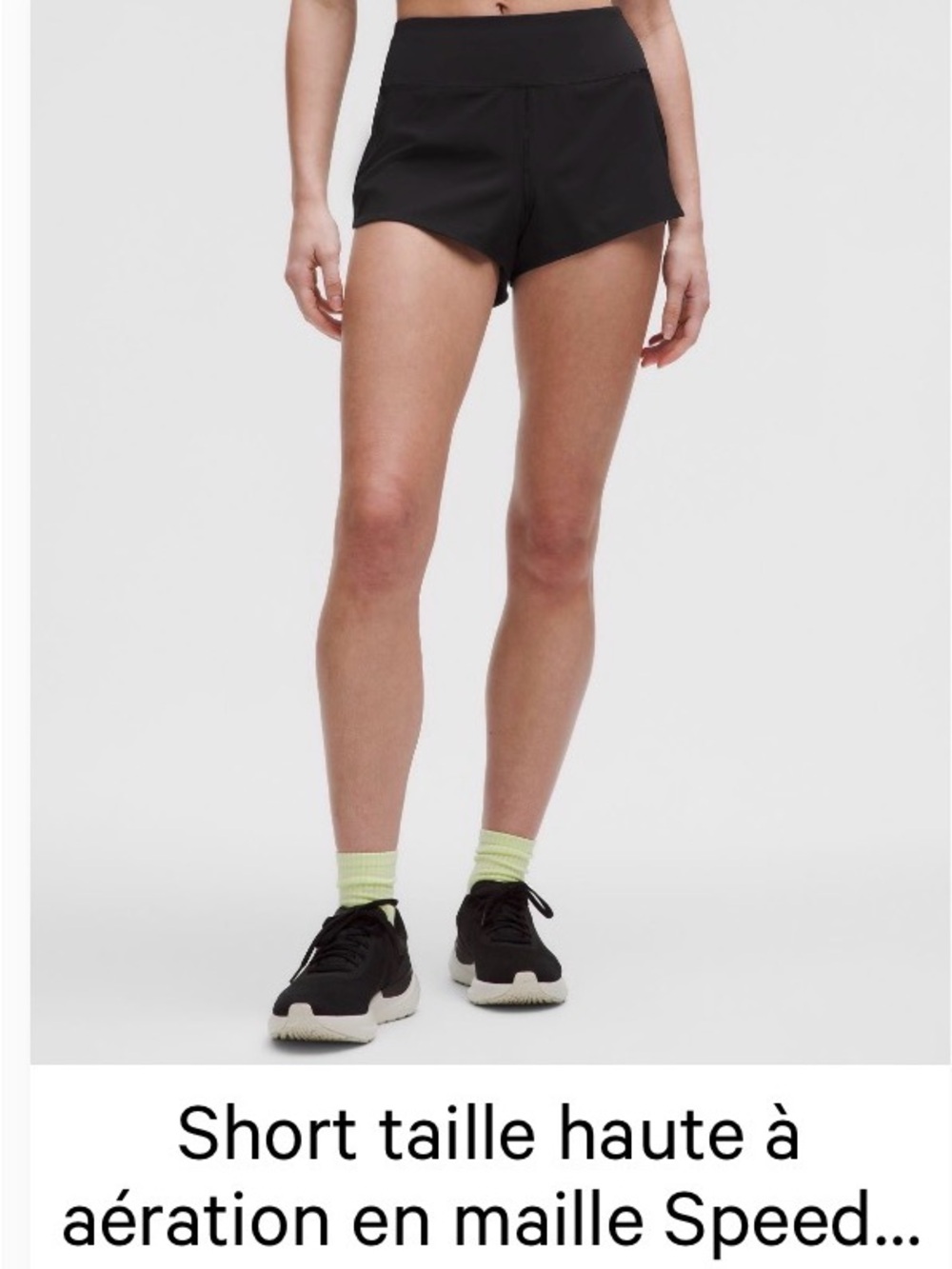 lululemon athletica Black High-Rise Speed Shorts